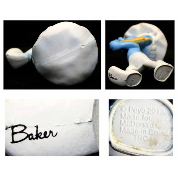 4 McDonald's Smurfs 2015 Happy Meal Figurine Toys Baker Klefty Clumsy Peyo PVC - Picture 5 of 9